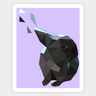 Geo Black Bunny Sticker